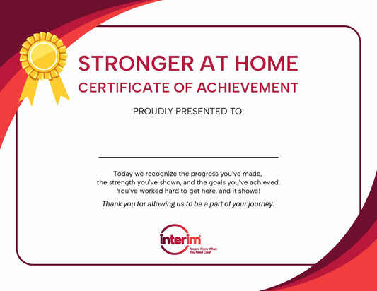 Home Health Graduation Achievement Certificate